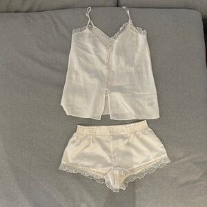 Chic Cream Camisole and Shorts Set